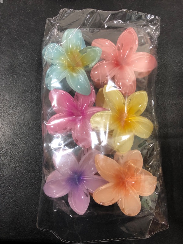 Photo 1 of 6 Pack Hair Clip Claws- Flowers