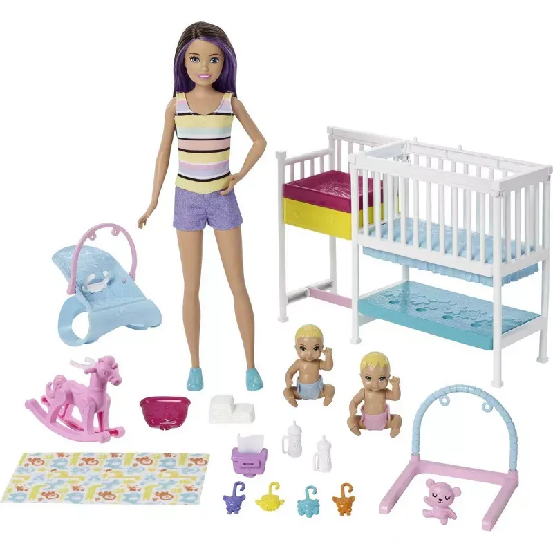 Photo 1 of Barbie Skipper Babysitters Inc Nap 'n' Nurture Nursery Dolls and Playset
