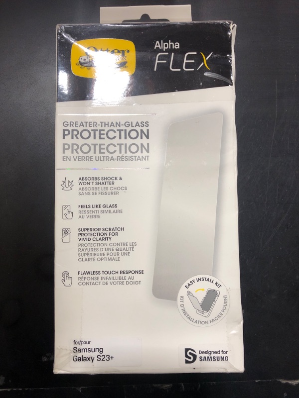 Photo 2 of OtterBox ALPHA FLEX Screen Protector for Galaxy S23 Alpha Flex Clear