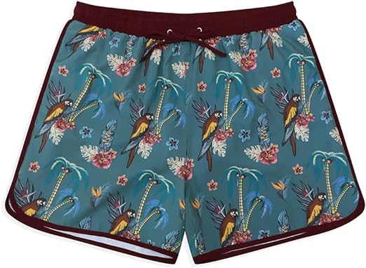 Photo 1 of [Size 2XL] LUIGRAD Mens Swim Trunks with Mesh Lining 4 Way Stretch Swimming Trunks for Men with Pockets Quick Dry Floral Shorts