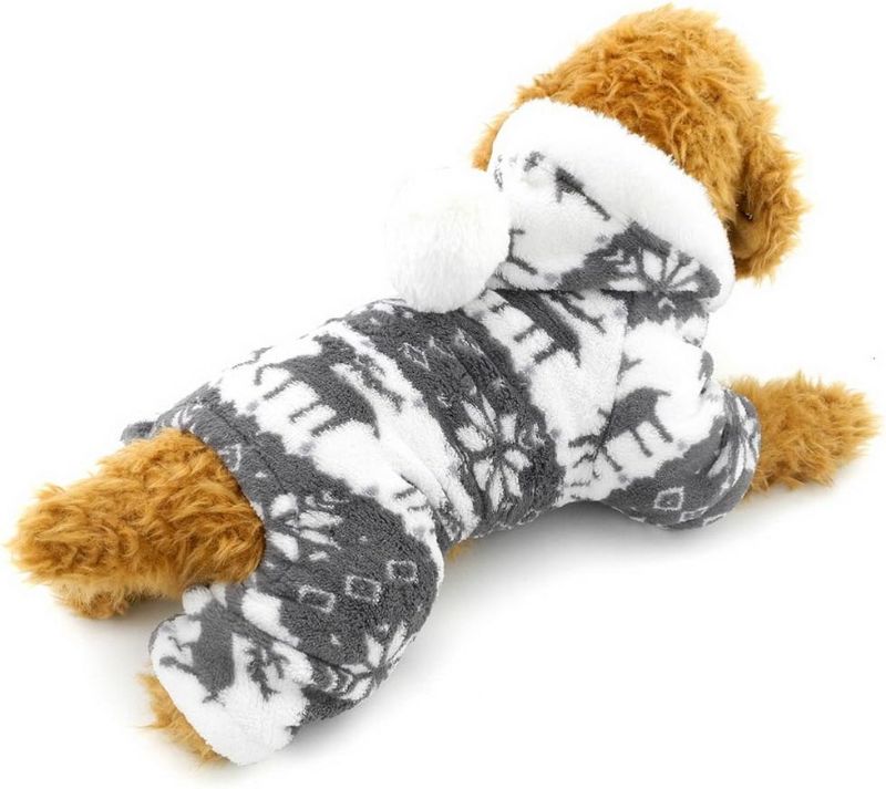 Photo 1 of [Size M] Pet Cat Puppy Hoodie Jumpsuit- Grey