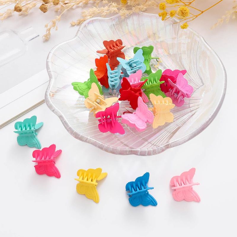 Photo 1 of Bartosi Butterfly Hair Clips Mini Butterfly Hair Claw Clip Nonslip Claw Clip Hair Claw Hair Accessories for Women and Girls (Pack of 20)
