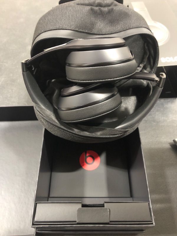 Photo 4 of Beats Solo3 Wireless On-Ear Headphones - Apple W1 Headphone Chip, Class 1 Bluetooth, 40 Hours of Listening Time, Built-in Microphone - Black (Latest Model)