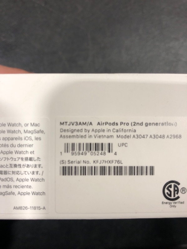 Photo 5 of Apple AirPods Pro (2nd Generation) Wireless Ear Buds with USB-C Charging, Up to 2X More Active Noise Cancelling Bluetooth Headphones, Transparency Mode, Adaptive Audio, Personalized Spatial Audio USB-C Without AppleCare+