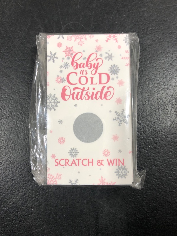 Photo 2 of 60 Pieces Snowflake Baby Shower Games Scratch off Cards Funny Raffle Cards Baby Shower Scratch off Game Winner and Sorry Cards Baby Shower Decorations for Boy Girls Game Activity
