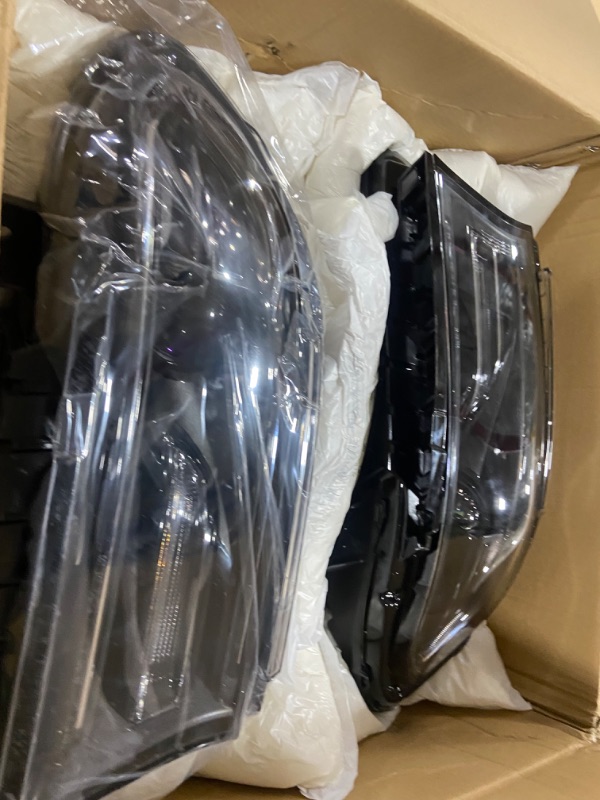 Photo 3 of Halogen Model Headlights Assembly Compatible with Dodge Charger 2015-2021 Headlamp Replacement Pair Left Driver LH & Right Passenger Side RH