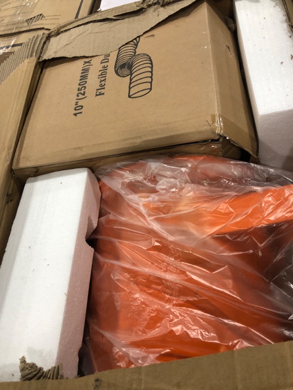 Photo 1 of VEVOR 10 Inch Utility Blower Fan, 2 Speed 1948 CFM Heavy Duty Cylinder Axial Exhaust Fan with 33ft Duct Hose, Industrial Portable Ventilator for basements, warehouse, Workshop, or Confined Space 10 Inch 2-Speed Ventilator With 33 FT Ducting