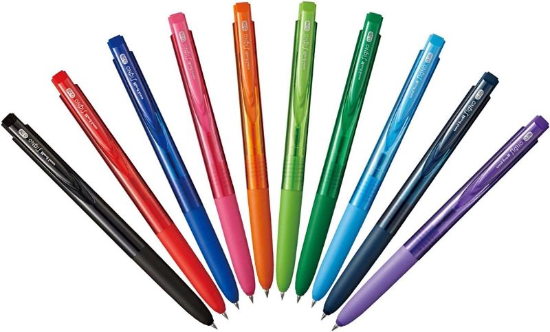 Photo 1 of Signo RT1 Retractable Gel Ink Pen, Ultra Micro Point 0.28mm, Rubber Grip, 10 Color Ink, Sticky notes Value Set