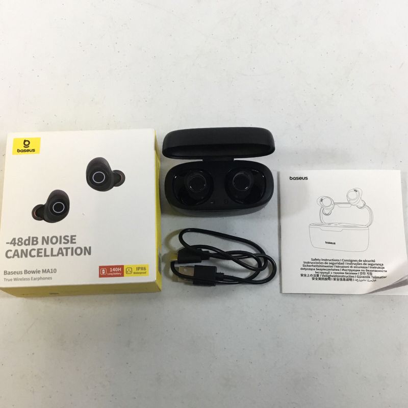 Photo 1 of Baseus Bowie MA10 Black Hybrid ANC Wireless True Bluetooth Earphones