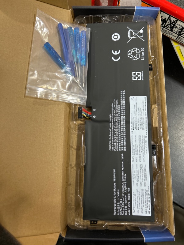 Photo 1 of L17C4PH1 L17M4PH1 Laptop Battery Compatible with Lenovo Yoga C930-13IKB Series 81C4 Notebook L17M4PH2 5B10Q82425 L17M4PH1 5B10Q82426 7.68V 60Wh 7820mAh 4-Cell