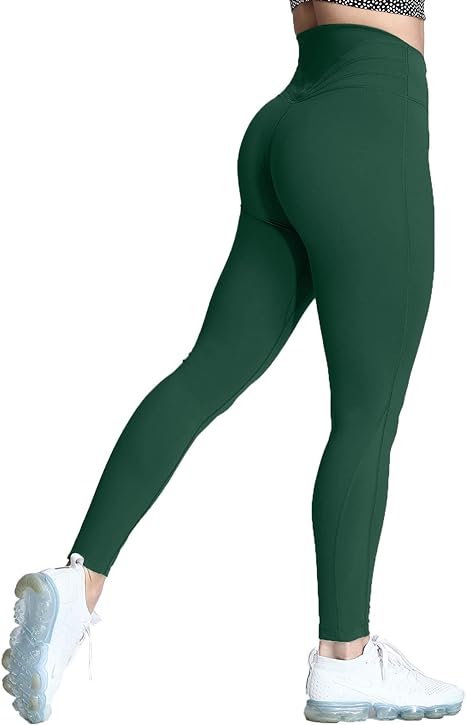 Photo 1 of Aoxjox High Waisted Workout Leggings for Women Compression Tummy Control Trinity Buttery Soft Yoga Pants 26" (Storm Green, 3X-Large)