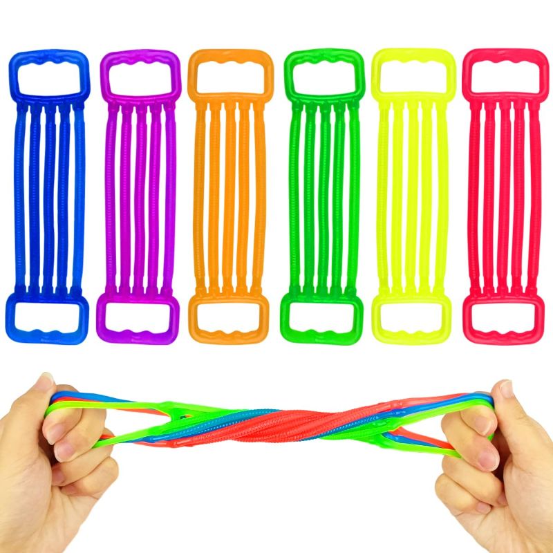 Photo 1 of 2 PACK Anditoy 6 Pack Stretchy Strings Fidget Sensory Toys for Kids Boys Girls Toddlers with Autism Stress Relief Easter Basket Stuffers Gifts Party Favors