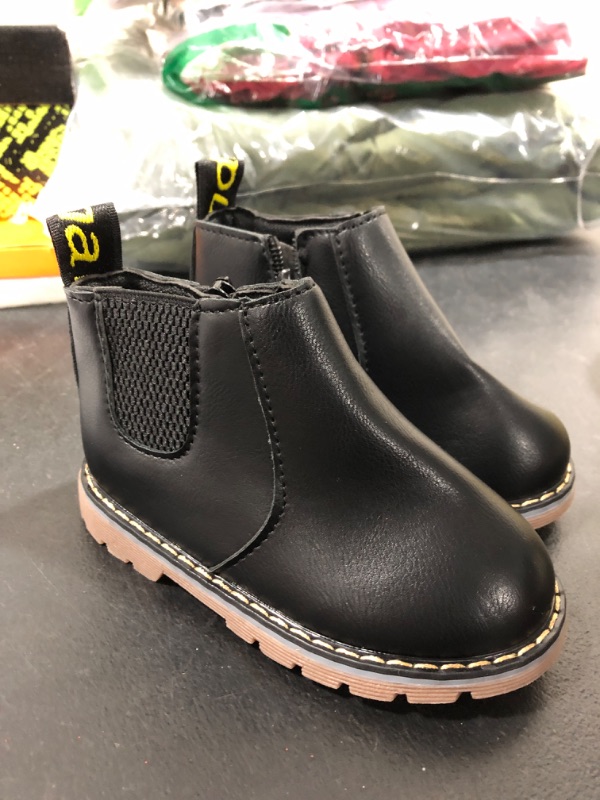 Photo 2 of [Size 7] PatPat Basic Solid Coloer Boots- Black/Tan