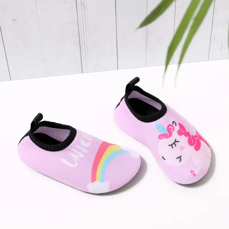 Photo 1 of [Size 9.5] PatPat Rainbow Unicorn Letter Slip-on Water Shoes