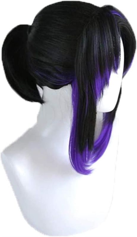 Photo 1 of Black Gradient Purple with Ponytails Kochou Shinobu Cosplay Wig