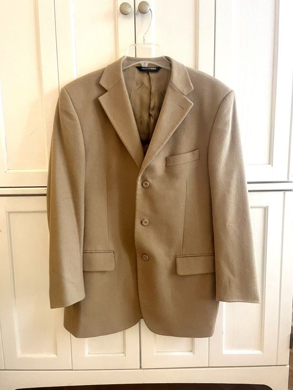 Photo 1 of [Size 46S] Pronto Moda Couture Lamb Wool Cashmere Lounging Jacket- Camel