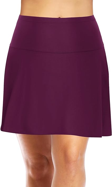 Photo 1 of [Size 22W] Daci Women Plus Size Tummy Control Swim Skirt Athletic High Waisted Swimsuit Bottom 
