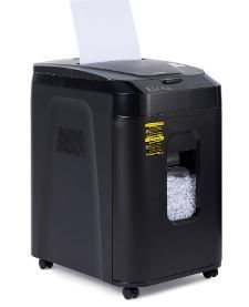 Photo 1 of Amazon Basics 150 Sheet Autofeed Micro Cut Paper Shredder, Black