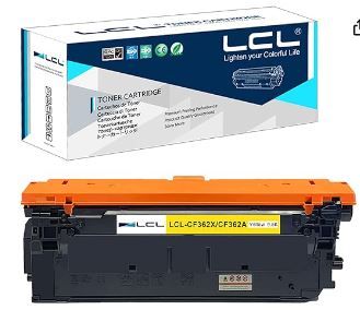 Photo 1 of LCL Remanufactured Toner Cartridge Replacement for HP 508X CF362X 9500 Page M553 Printer M577 Printer M552dn M553dn M553n M553x MFP M577Z MFP M577dn MFP M577f MFP M577 M577 (YELLOW)