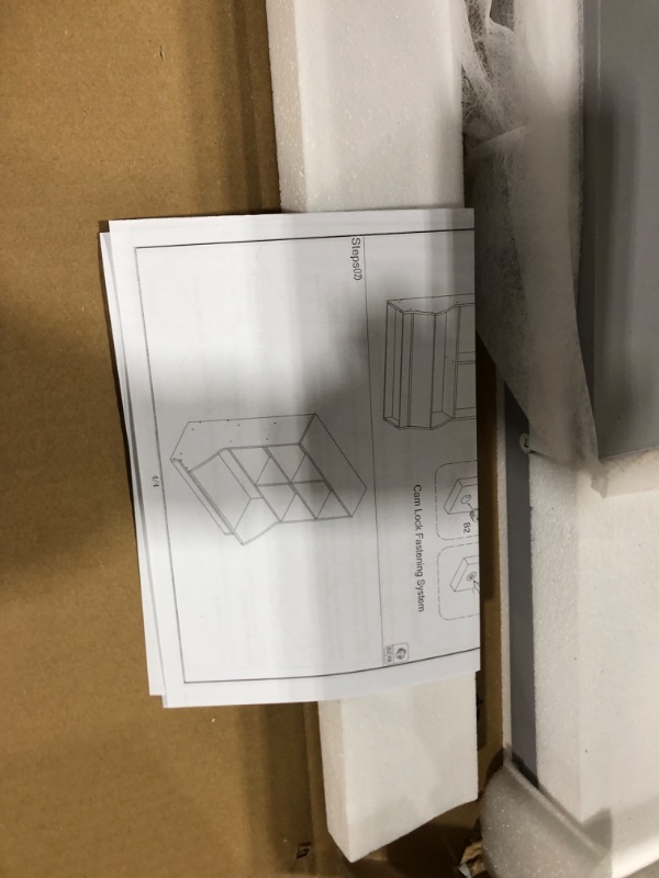 Photo 1 of Aheaplus Toy Storage Organizer with Bookcase, 5 Cubby Bookshelf Toy Storage Cabinet, Open Multi-Bins Toys&Books Storage Display Organizer for Playroom, Bedroom, Nursery, School, Grey 3 Tier Grey