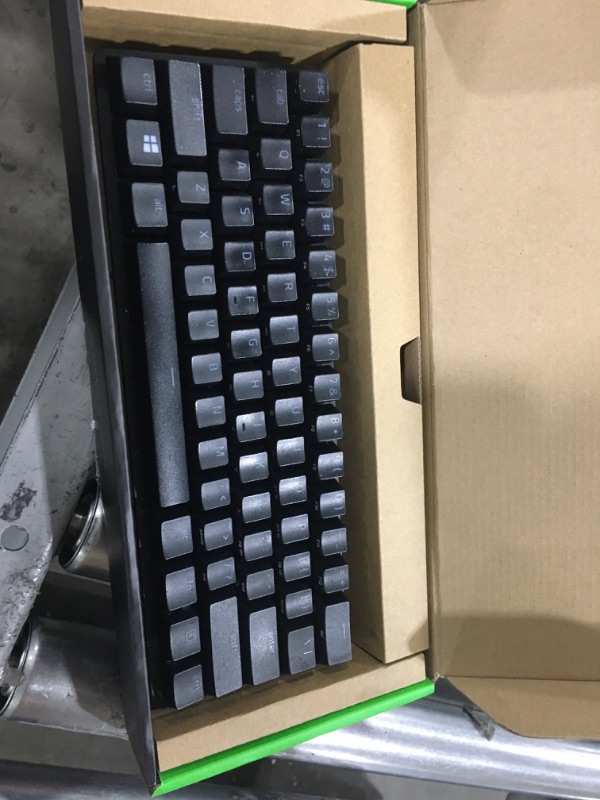 Photo 2 of Razer Huntsman V3 Pro Mini 60% Esports Gaming Keyboard: Analog Optical Switches with Rapid Trigger & Adjustable Actuation - Onboard Adjustments - Dual-Purpose Mod Keys - Doubleshot PBT Keycaps - Black *MISSING THE PLUG*