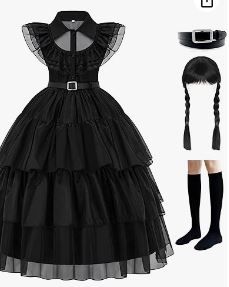 Photo 1 of Black Dress Up Costume for Girls Birthday Party Halloween Costume Kids Cosplay Outfit