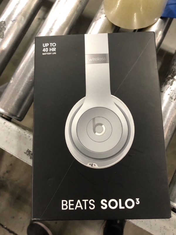 Photo 2 of Beats Solo3 Wireless On-Ear Headphones - Apple W1 Headphone Chip, Class 1 Bluetooth, 40 Hours of Listening Time, Built-in Microphone - Silver (Latest Model) Silver Solo3 Without AppleCare+