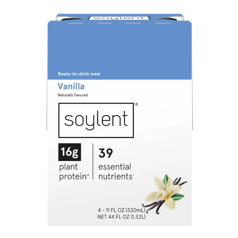 Photo 2 of Soylent Vanilla Plant Protein Meal Replacement Shake, 11 Fl Oz, 4 Bottles - Packaging and Flavor May Vary Vanilla 11 Fl Oz (Pack of 4)