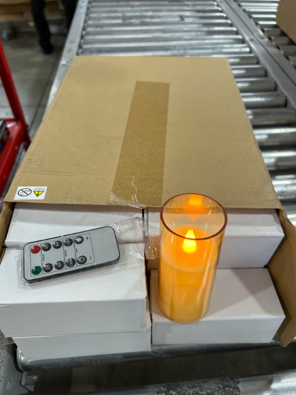 Photo 2 of 24 Pcs Flameless Candles Flickering Flameless Candles with 10 Remote Timer Battery Operated Bulk LED Pillar Candle for Christmas Home Wedding Home Indoor Outdoor Decoration(D2 x H4 5 6)