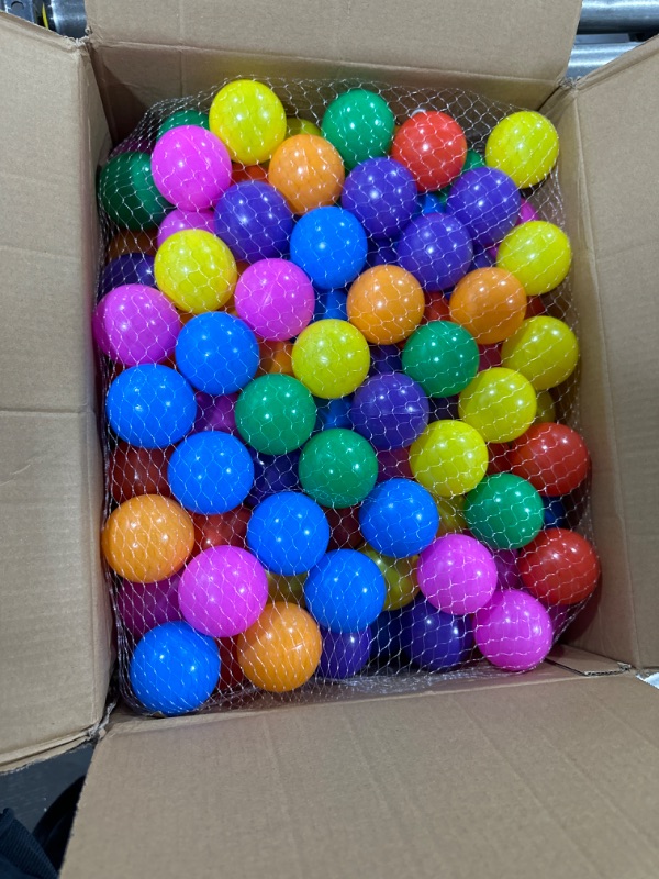 Photo 2 of bebikim Soft Ball Pit Balls 170 Plastic Play Pit Balls for Toddlers Ball Pit & Tent,BPA Free Rainbow Pool Balls for Water Toys,2.2" Playpen Balls for Birthday Party 170 PACK Rainbow