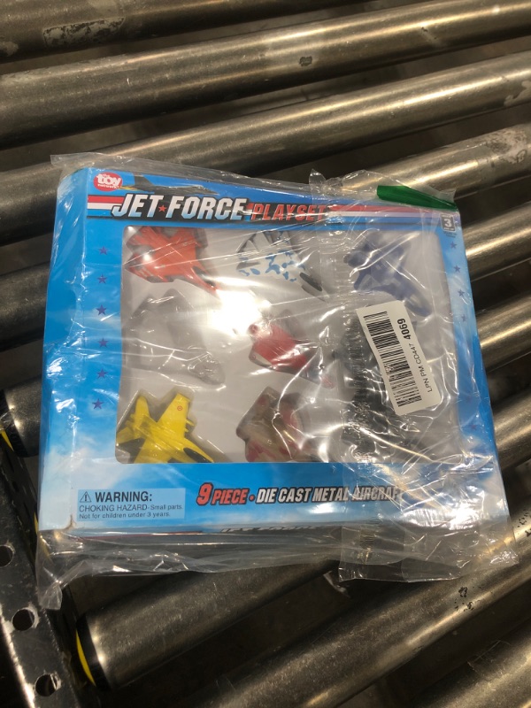 Photo 2 of Assorted Color and Styles 9 Piece Die Cast Air Force Jet Play Set
