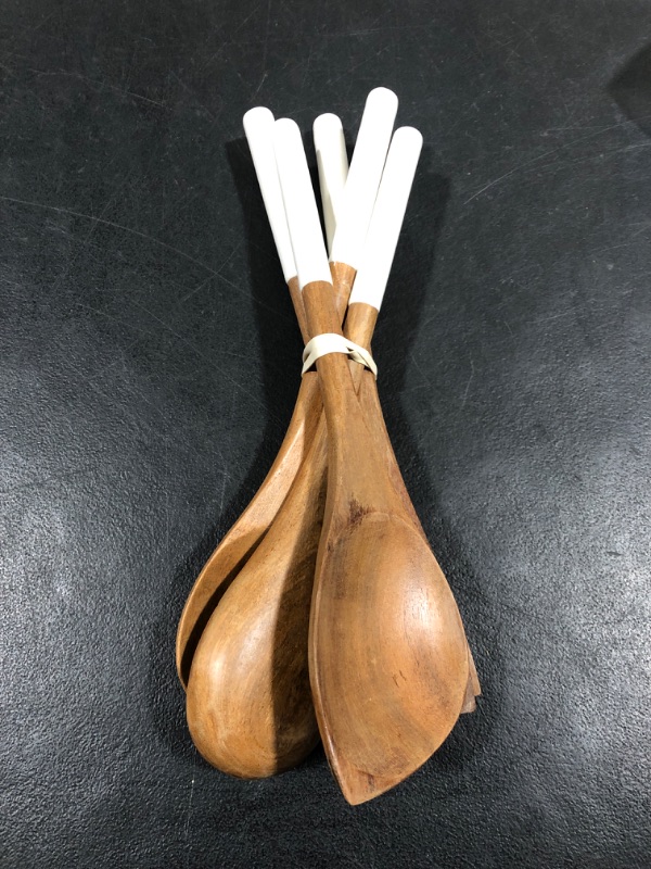 Photo 1 of 5 pc Wooden Serving Set