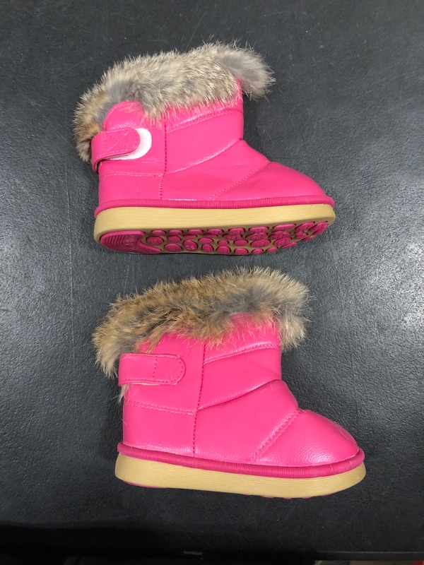 Photo 1 of [Size Toddler 7] Pink Fur Lined Boots- Pink
