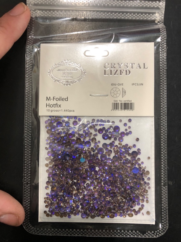 Photo 1 of 440 pcs of Flatback Nail Gems- Purple