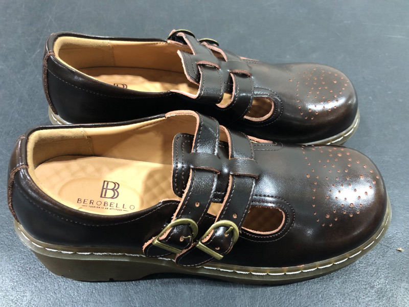 Photo 1 of [Size 8] Berobello Mary Jane Shoes- Brown