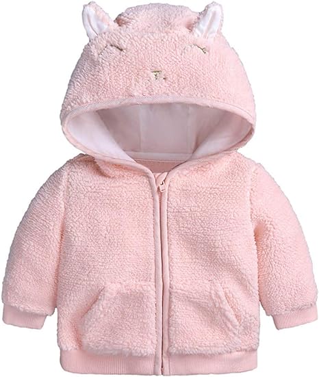 Photo 1 of [Size 18mo] HYXFJITS Toddler Baby Girls Boys Fleece Hoodie Jacket Coat Winter Warm Cute Bear Cardigan
