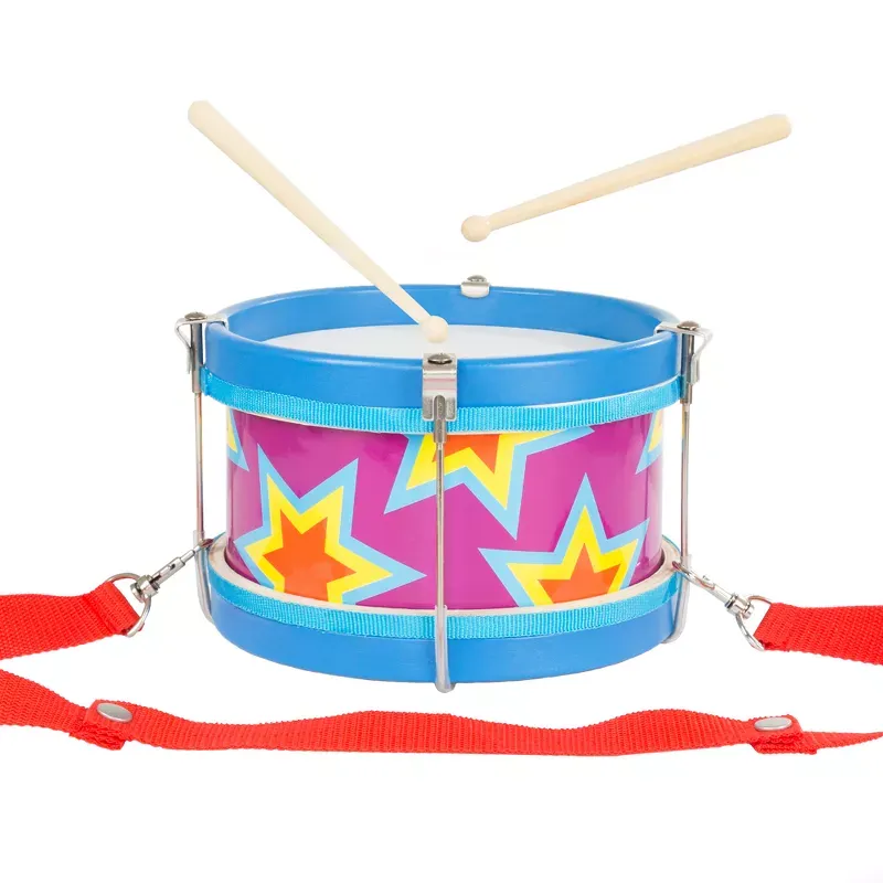 Photo 1 of Double-sided Toy Marching Drum with Adjustable Strap and Two Wooden Drum Sticks by Hey! Play!
