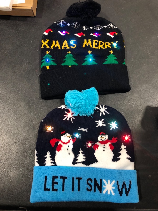 Photo 1 of 2 Pack- Light Up Beanies