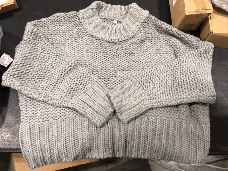 Photo 1 of [Size XL] Bulky Knit Sweater- Cozy Grey