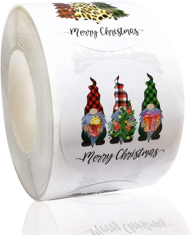 Photo 1 of 500Pcs Christmas Envelope Stickers, 1" Round Merry Christmas Stickers Winter Christmas Designs Decorative Seal Stickers Xmas Self Adhesive Labels Stickers for Greeting Card,Gift Bag,Gift Boxes