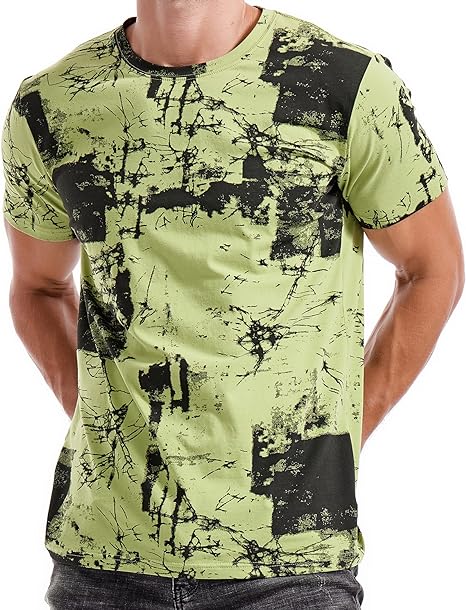 Photo 1 of [Size XL] KLIEGOU Mens Hipster Hiphop Tees - Fashion Print T-Shirts
