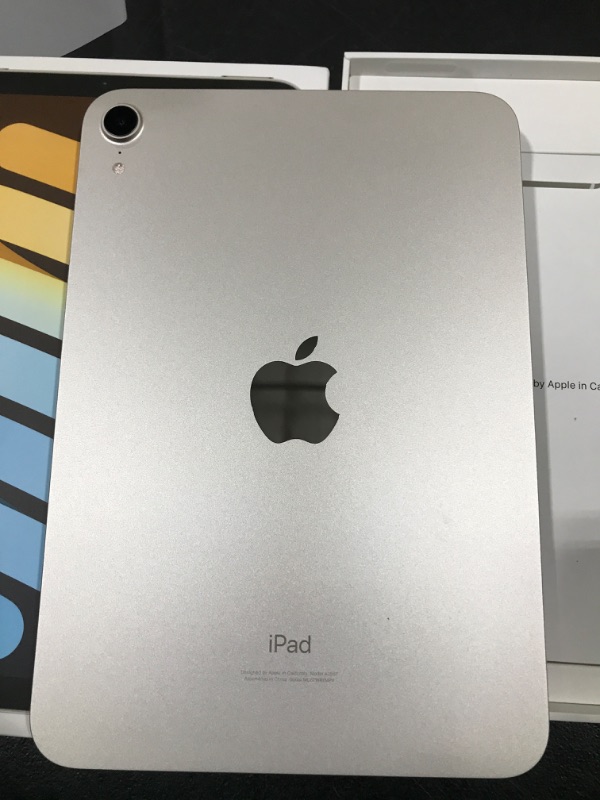 Photo 6 of Apple iPad Mini (6th Generation): with A15 Bionic chip, 8.3-inch Liquid Retina Display, 64GB, Wi-Fi 6, 12MP front/12MP Back Camera, Touch ID, All-Day Battery Life – Starlight WiFi 64GB Starlight Without AppleCare+
CLOSED SEAL PACKAGING -- OPENED ONLY TO I