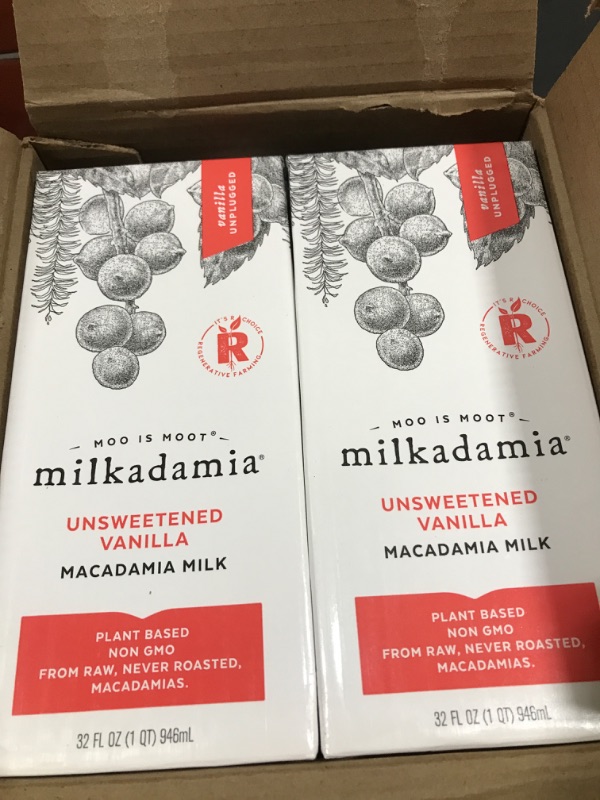 Photo 3 of (6 Pack)Milkadamia Unsweetened Vanilla 32 Fl Oz EXPIRE DEC 17 2024