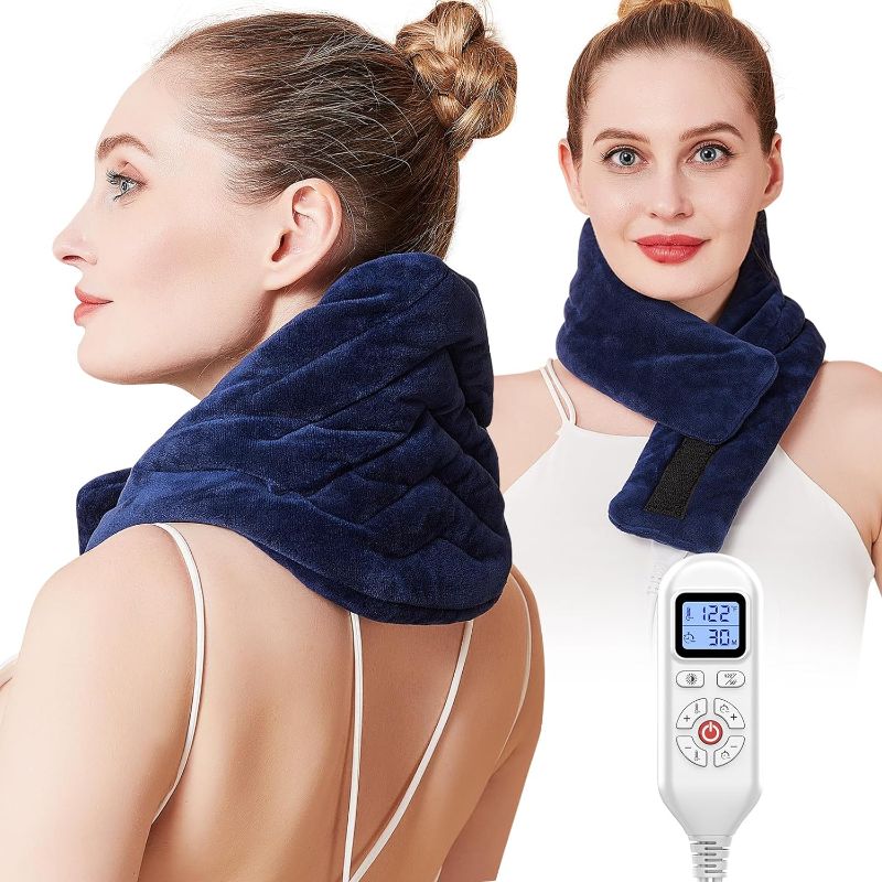 Photo 1 of 1 PACK Neck Heating Pad for Neck Pain, Heating Pad for Neck Pain Relief, Heated Neck Wrap Neck Warmer for Soreness Stiffness Cervical Spondylosis | 0-90min Auto Shut-Off | 86?-158? Temp Setting

