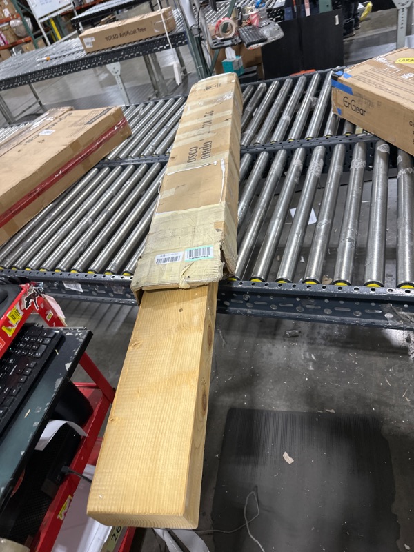 Photo 1 of BoscoMondo 54 Inch Fireplace Mantel - Solid Rustic Wood - Wall Mounted Floating Farmhouse Shelf - with Invisible Heavy Duty Metal Bracket (54", Natural) 54" Natural