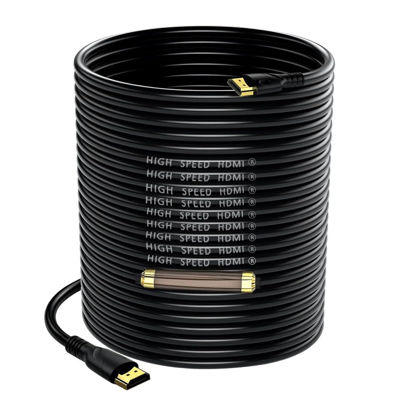 Photo 1 of 4K HDMI Cable 100ft Ultra High Speed HDMI 2.0 Cord 4K@60Hz 18gbps, Gold Plated Connector,Ethernet Audio Video Return,Compatible for 1080p 3D HDTV PC Xbox Arc Laptop PS3/4/5/9 etc
