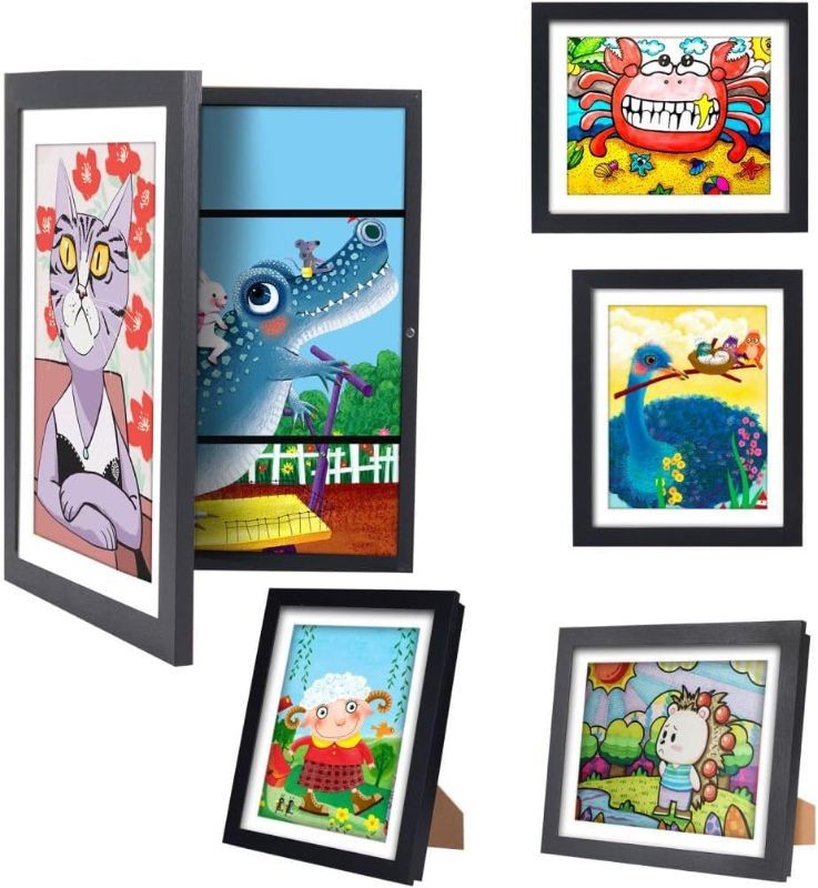 Photo 1 of [2-Pack] Kids Artwork Frames Changeable,10x12.5 - IN Children Art Projects Kids Art Frames Front Opening Picture Frames for Home Decor, up to 150 Pcs of Children's Artwork Craft Storage Hanging Wall