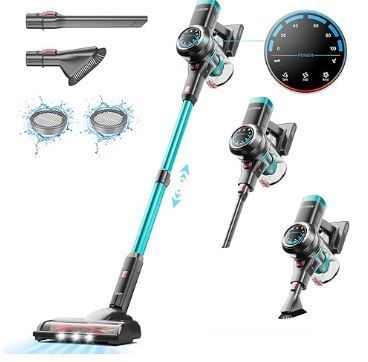 Photo 1 of Cordless Vacuum Cleaner, 500W/40Kpa Stick Vacuum with Self-Standing, Max 60 Mins Runtime, Vacuum Cleaner for Home with LED Screen, Upgraded Floor Brush for Carpet/Pet Hair/Hardwood Floor