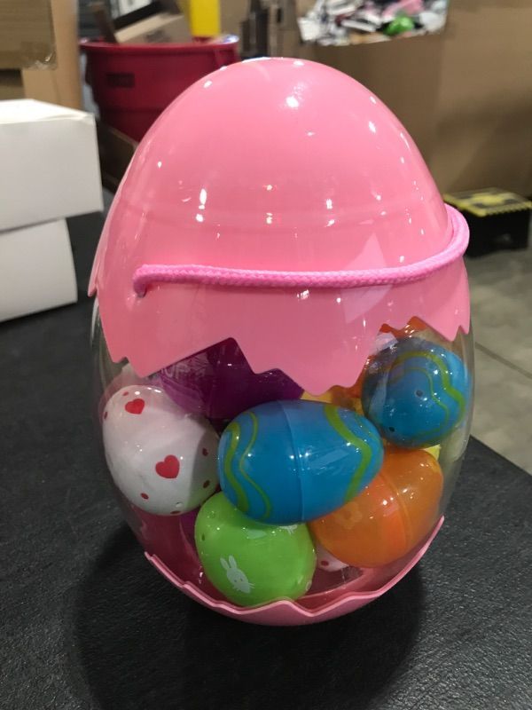Photo 1 of Atonofun 18 Pack Prefilled Easter Eggs Filled With Bunny Toys, Easter Eggs Hunt Easter Easter Basket Filler Stuffers For Toddlers Kids, Easter Party Favors Gifts For Boys Girls Easter Eggs With Toys