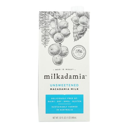 Photo 1 of (6 Pack)Milkadamia Unsweetened Milk 32 Fl Oz BB 05.05.24
